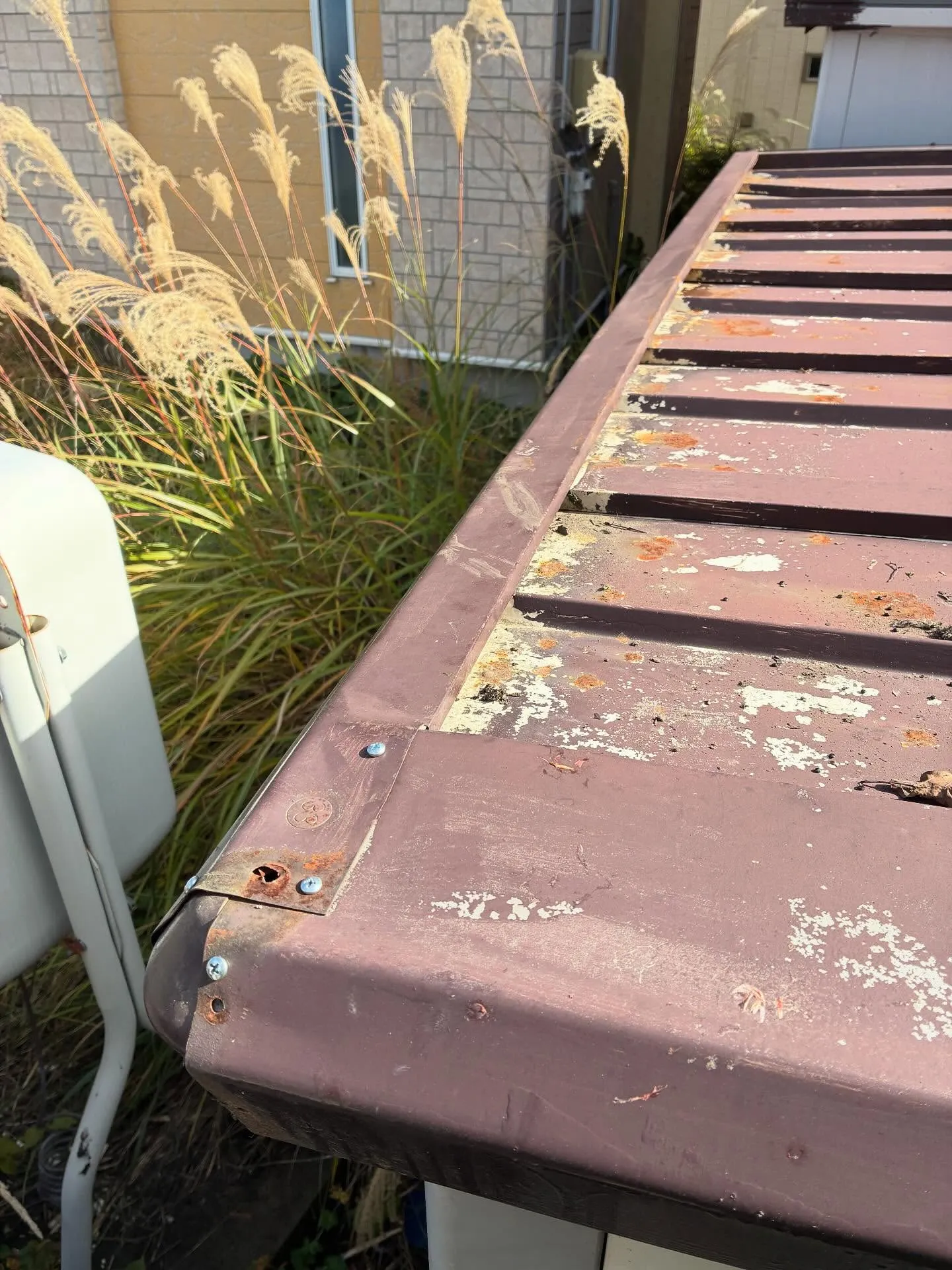 物置屋根の補修は!